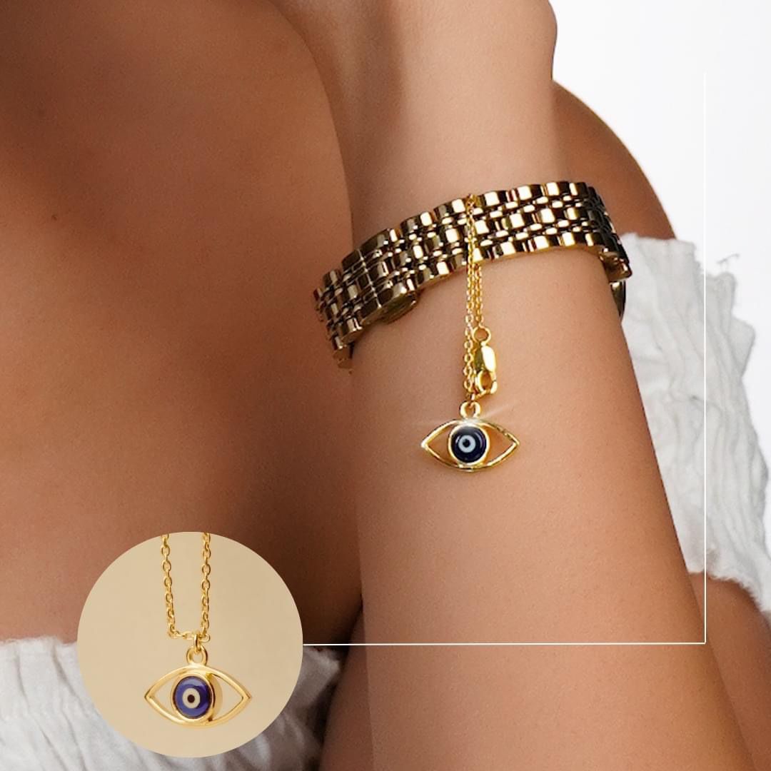 Ward Off Negativity and Add a Touch of Style with The Minies' Evil Eye 925 Sterling Silver Watch Charm