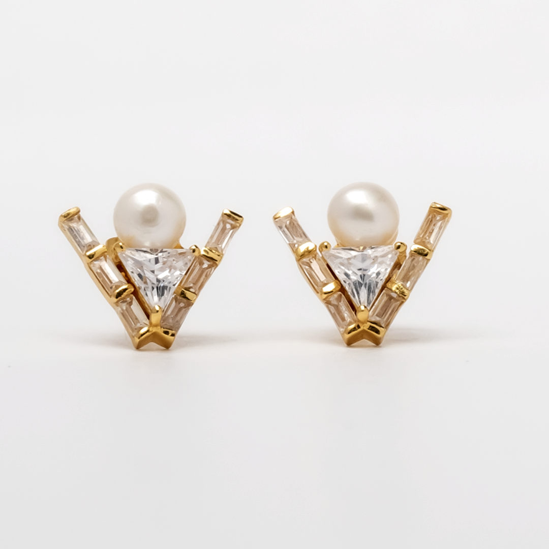 The Gatsby Pearl 925 Sterling Silver Earrings