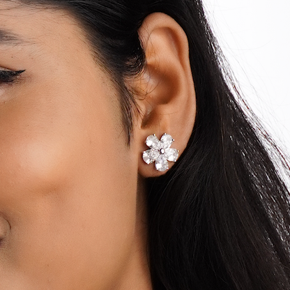 Pretty Women 925 Sterling Silver Zircon Earring