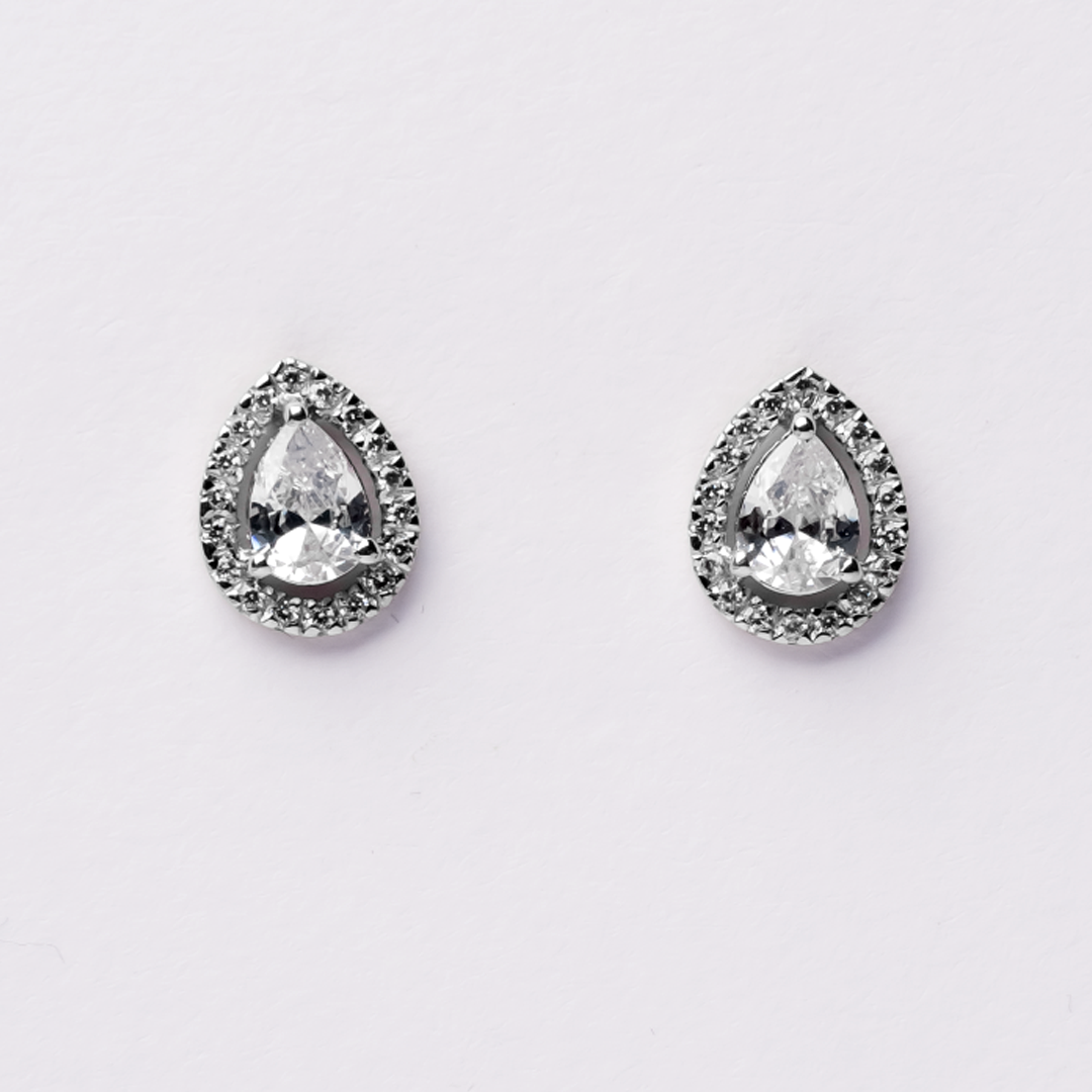 Solitaire Drops 925 Sterling Silver Earrings
