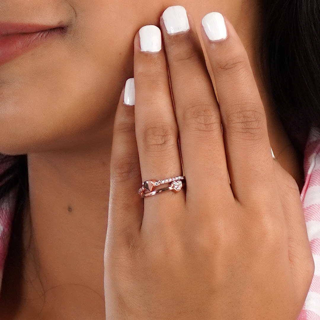 Love Connect 925 Sterling Silver Zircon Ring