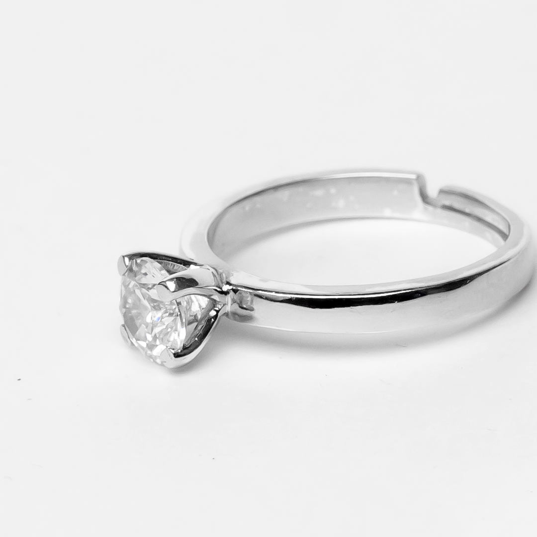 Magnanimous Solitaire 925 Sterling Silver Zircon Ring