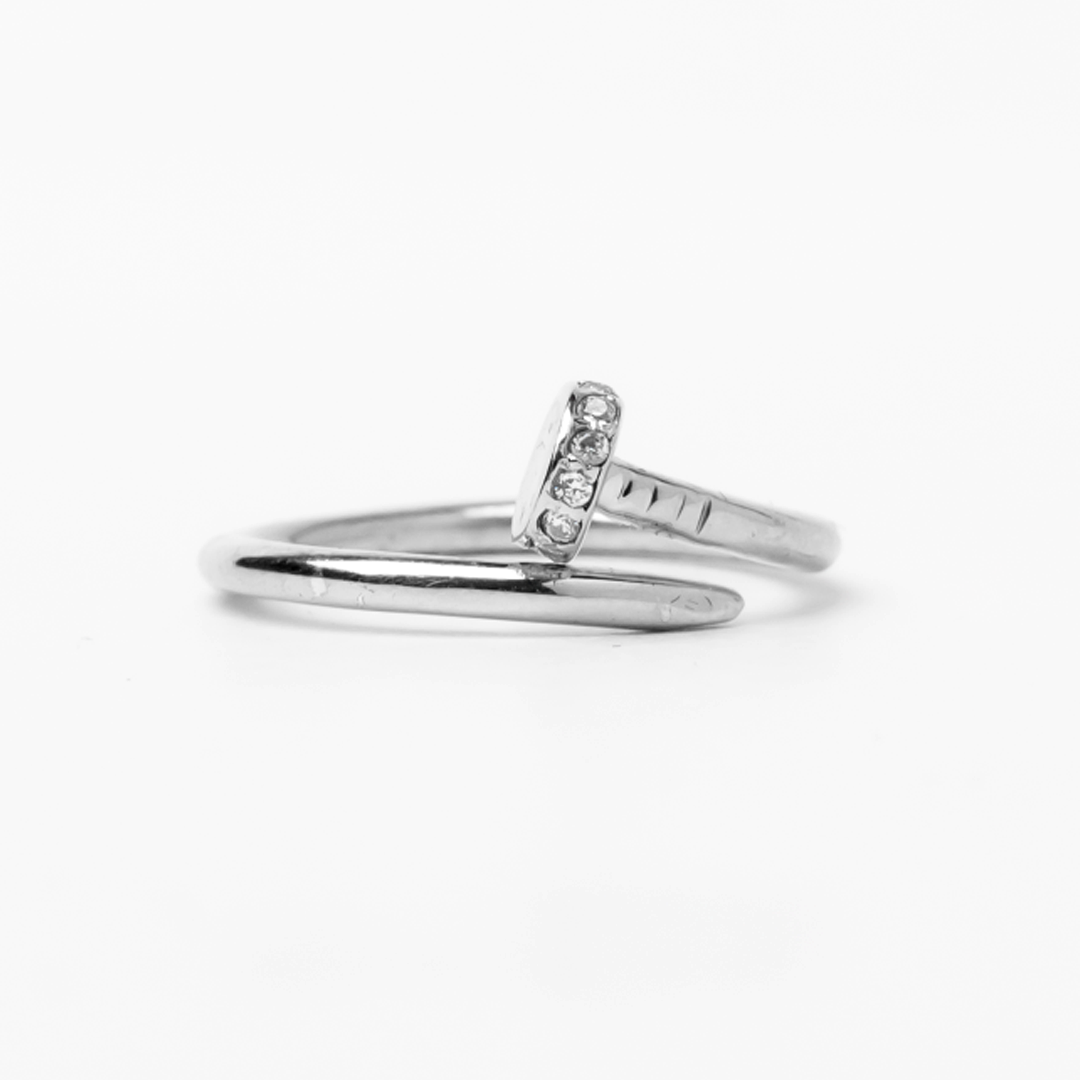 Nailed 925 Sterling Silver Zircon Ring