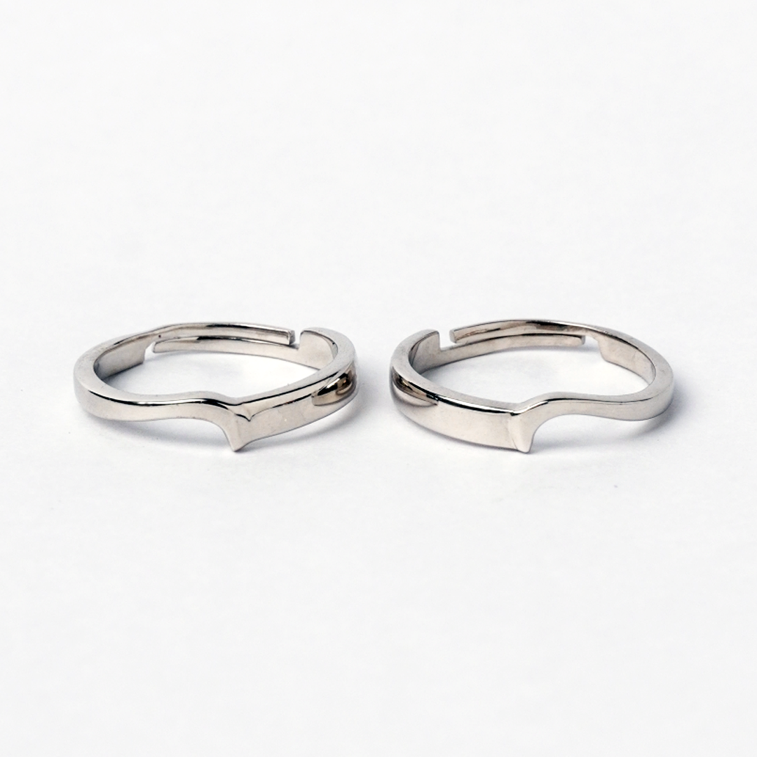 Half His Half Her 925 Sterling Silver Love Band