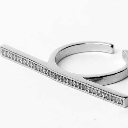 Girl Boss Adjustable 925 Sterling Silver Zircon Ring